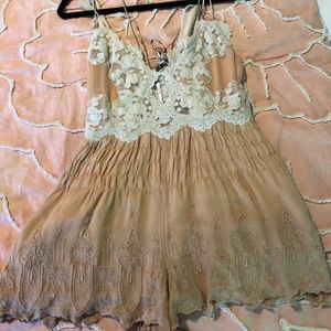 Rare Embroidered Free People Romper